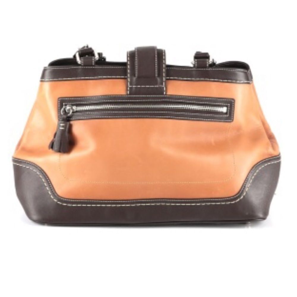COACH | Shades of Brown Leather Bag Purse Shoulder Straps - Picture 4 of 4